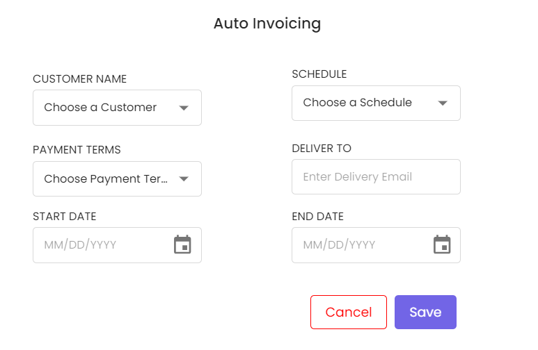 Auto Invoicing